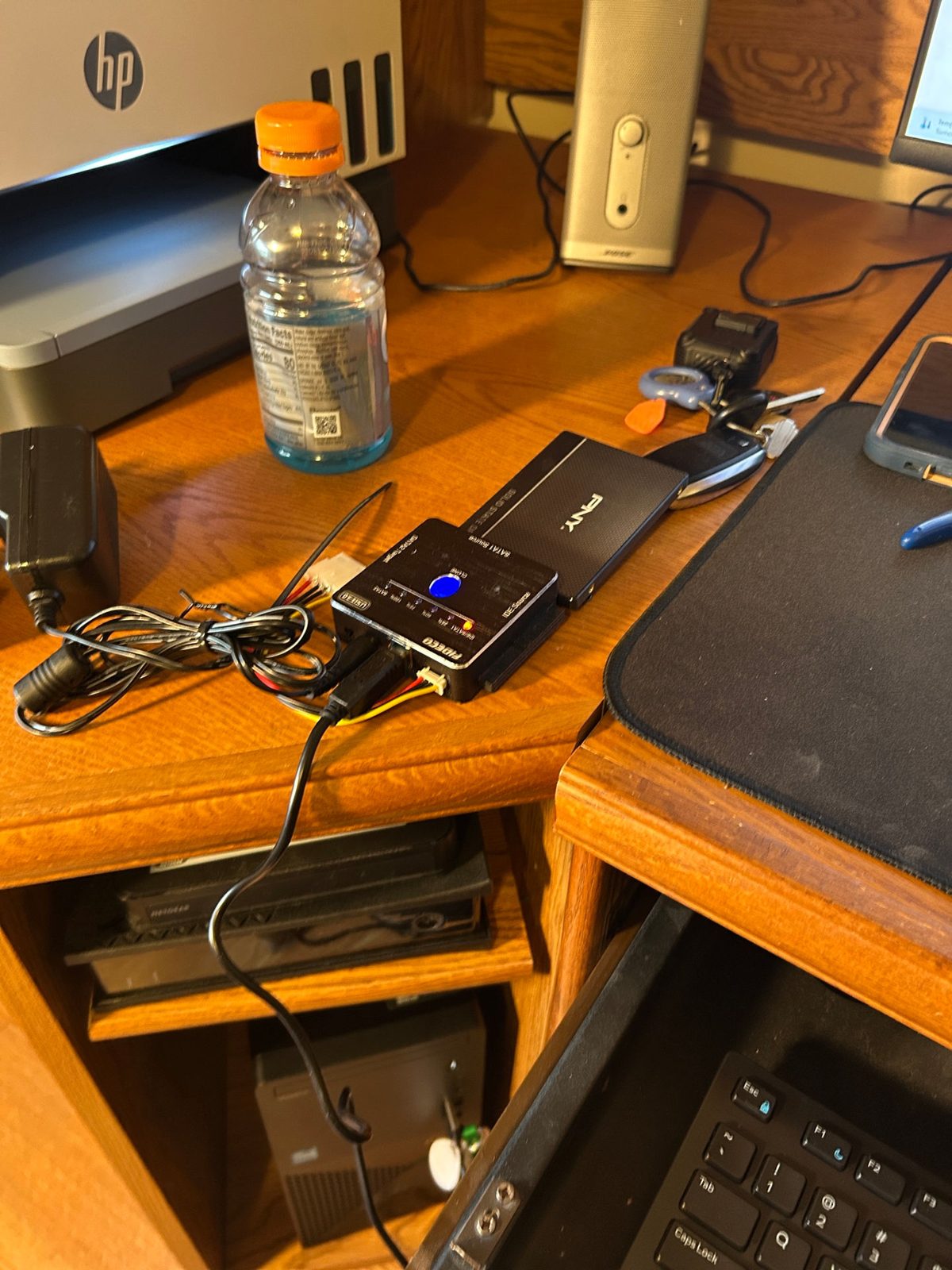 Laptop setup with a webcam and data transfer to a new computer. Mike Cote Tech LLC.