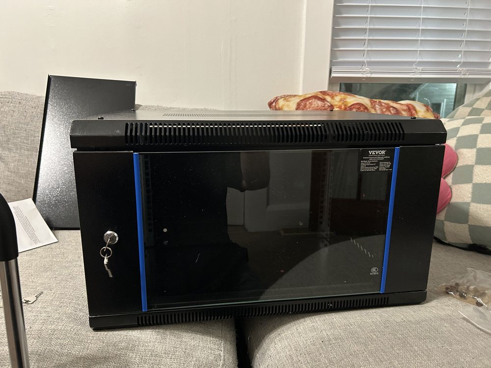 Network cabinet installation for a small office - recent job by Mike Cote Tech LLC